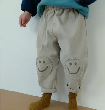 2021 kórejský detské oblečenie pre chlapcov a dievčatá zimné smajlík bežné nohavice detské nohavice jeseň oblečenie pre deti batoľa legíny