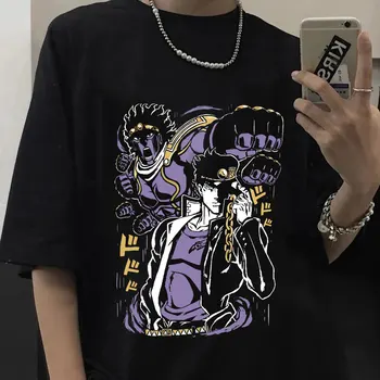 Muži Ženy Móda Voľné Bežné Tees Japonské Anime radu jojo Bizarné Dobrodružstvo T Shirt Jotaro Star Platinum Manga Grafické T-shirts