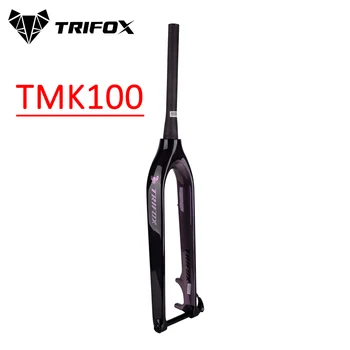 TRIFOX Uhlíka Pevné Vidlicové TMK100 Horský Bicykel Zúžený MTB Vidlica 29er Pevná Náprava 100x15mm Fialové Farebné 29