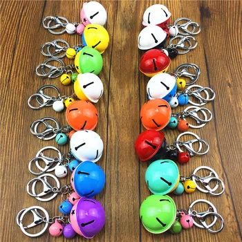Dva-tón kovové farby bell keychain tvorivé Vianočné farby zodpovedajúce mužov auto dámy taška bábika prívesok