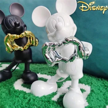 Disney Anime, Komiksu, Mickey Mouse Socha so Srdcom Obrázok Živice Socha Trendy Obchod Izba Dekor Ornament Valentína Darček