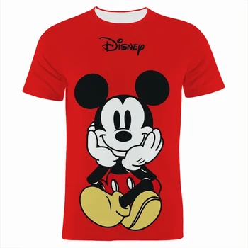 T-shirt Mužov Lete Disney Mickey Mouse Komiksu, Anime, 3D Tlač Ženy Šaty, Krátky Rukáv Streetwear Deti, T Košele