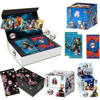 Wholesales 24BOX Démon Vrah Úplnú Zbierku Kariet Box Kamado Tanjirou Kamado Anime Hrať Hru Cartas Vianočný Darček