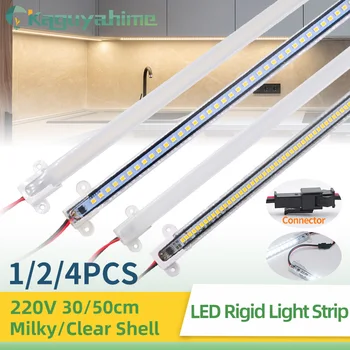 KPS 1/2/4pcs Pevné LED Svetelné Pásy AC 220V 30 cm 50 cm SMD LED Žiarivky Floodlight Trubice Bar Energeticky Úsporné LED Žiarivky