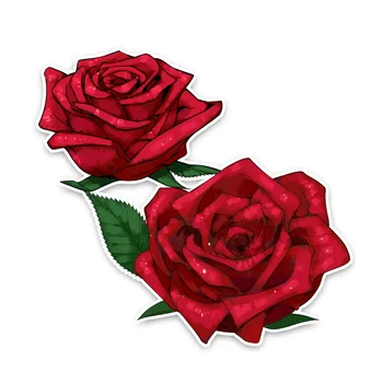 Auto Nálepky Módny Vzor Rose Dekorácie Auta Nálepku Nárazníka Farba Okna Otlačkom, 11 cm * 10 cm