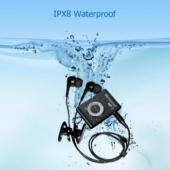 Mini Nepremokavé Plávanie MP3 Prehrávač 4GB Podvodné Športy, Beh na Koni Stereo Hudby MP3 Walkman s FM Rádiom Klip Slúchadlá