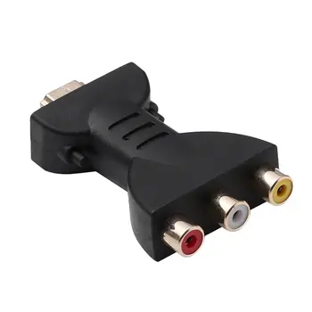 2021 Nové Kvalitné pozlátené kompatibilný s HDMI 3 RGB RCA Audio Video Adaptér AV Component Konvertor