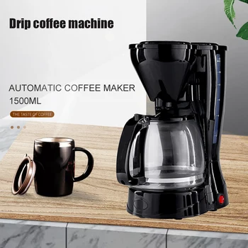 1500ml drip kávovar kávovar pre domáce a kancelárske Americano automatické Espresso kávovar na 15 šálok