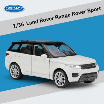 WELL Diecast Auto 1:36 Rozsahu Land Rover Range Rover Sport SUV Vytiahnuť Späť Model Auta Kovové Zliatiny, autíčka Pre Chlapca Darček Kolekcie