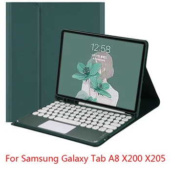 Klávesnica obal pre Samsung Galaxy Tab A8 X200 X205 10.5 Kryt S ruský španielsky anglický arabský Klávesnicu