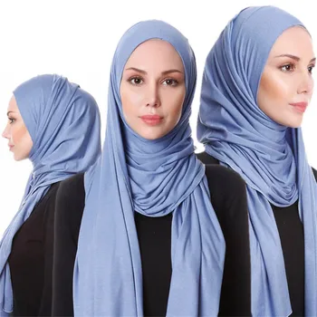 85*180 cm moslimských jersey hidžáb šatka pre ženy femme musulman hijabs Islamskej foulard šály zábal farbou Modálne šatku
