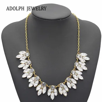 ADOLPH Šperky Predaj 2015 Nový Príchod Vintage Šperky Crystal Kvet Chokers Náhrdelník Náhrdelníky & Prívesky Žena Darček NJ-022