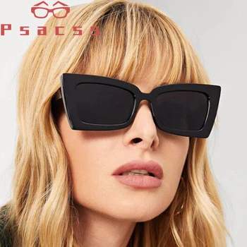 Psacss 2019 NOVÉ Retro Námestie slnečné Okuliare Ženy, Luxusné Značky Dizajnér Kvalitné Vonkajšie Slnečné Okuliare Módne Zrkadlo Odtiene UV400