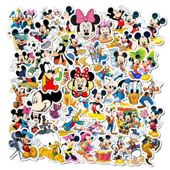 10/50PCS Disney Mickey Mouse Samolepka bez opakovania cartoon detské nálepky vytiahnuť bar box gitara osobné graffiti nálepky