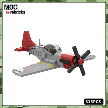 MOC Vojenského Radu stavebnicových Model Mustang P-51D Red Tails Lietania Zbraní Časti Nastaviť Originality DIY Deti Darček
