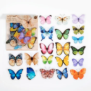 40 Ks /pack Motýľ Rastlín Čipky Vrecko Vodotesný Pre-cut DIY Dekoračné Nálepky