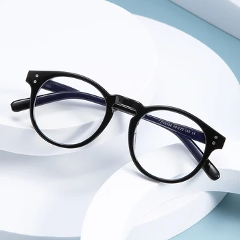 Nový Štýl Anti-modré Svetlo Krátkozrakosť Okuliare Muži Ženy Luxusné Desgin Kolo Malý Rám Okuliarov, Optických Predpis Lupa 