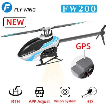 FLYWING FW200 H1 V2 Gyro, RC 6CH 3D Smart GPS RC Vrtuľník RTF Samostatne Stabilizačný 3D Striedavé Direct Drive