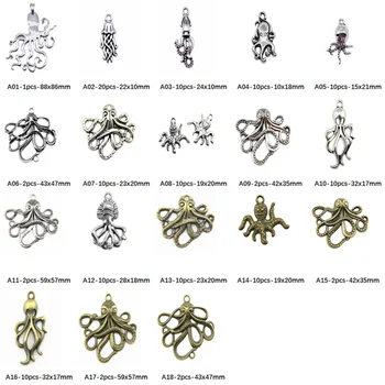 Octopus Zobrazili Kľúčové Tlačidlá Pre Šperky, Takže Accessori Dekor Urob Si Sám