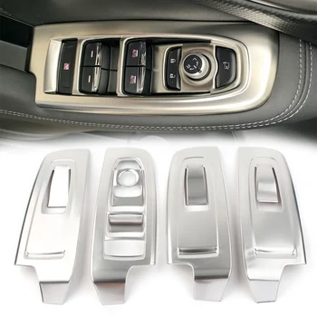 Dvere auta Interiéru Okno Prepnúť Panel Dekoratívny Kryt Trim 4Pcs/Set Pre Subaru Forester 2019 2020 Nehrdzavejúcej Ocele