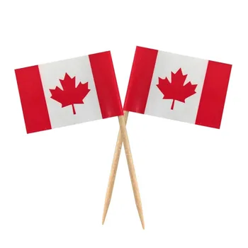Kanadský Tortu Vňaťou Kanada Vlajka Špáradlo Vlajky Malé Mini Stick Cupcake Mulčovače, Party Dekorácie Oslava Tortu Vlajky