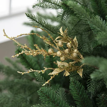 Vianočné Lesk Bobule Stonky Simulácia Kvet Vybrať Holly Berry Ratolesť Strany Na Vianočný Strom Ornament Falošné Pobočiek