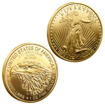 NÁS Mince Plešatý Eagle Suveníry a Darčeky pozlátená Socha Slobody Domáce Dekorácie Zbierok Pamätné Mince