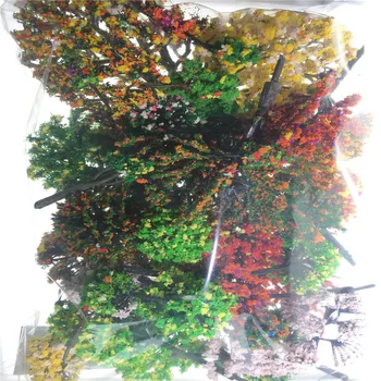 30Pcs/Veľa Kvet Model Stromy Zmiešané Drôtu A Plastové Model Krajiny Stromy Vlak Rozloženie Záhrada Scenérie Miniatúrne