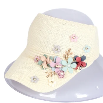 Pôvodné hot-predaj nový módny ručné kvety dámske baseball klobúk Športové Clonu Čiapky