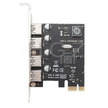 PCI-E 1X až 4 USB 3.0 Stúpačky Rozširujúca Karta pre BTC Banské Banské PC Násobiteľ