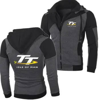 2020NEW Značky Isle of Man TT hoodie Dizajn Tlače Fleece Mužov Zips pre Suzuki Mikiny Bežné Mužov s Kapucňou, Topy