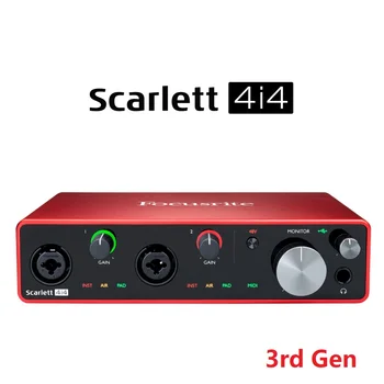 Focusrite Scarlett 4i4(3. Gen) 4 v/4 Z USB Audio Rozhranie Nahrávanie Zvukových Kariet Pre Mikrofón Gitary, Basy