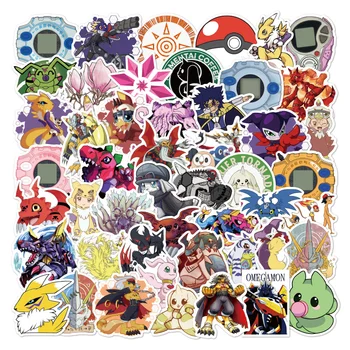 10/30/50PCS Digimon Japonské Anime Graffiti Nálepky Kufor Batožiny Detí Notebook Nálepky Veľkoobchod