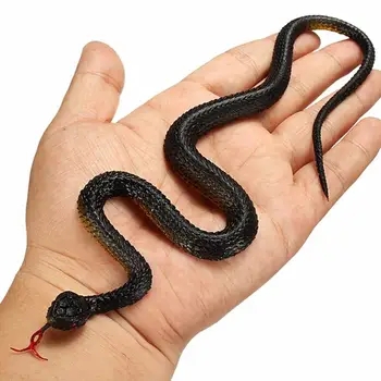 1pcs Black simulácia had falošný had malý had mäkkej gumy had plastové otvor strašidelné hračka
