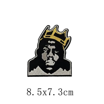 Vlastné patch Cartoon Čierny Vodca, Muž S Vrana Vyšívané Škvrny Žehlička Na Black Peaple Nálepky Odznak Pre Chlapca Oblečenie