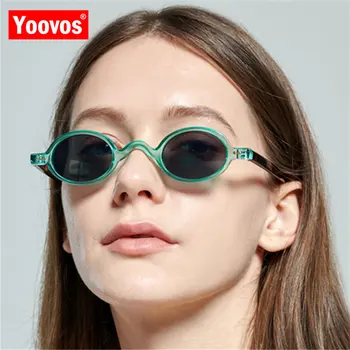 Yoovos Malé Luxusné Slnečné Okuliare Ženy Klasické Vintage Steampunk Okuliare Mužov Oválne Značky Dizajnér Okuliare Retro Gafas De Sol Mujer