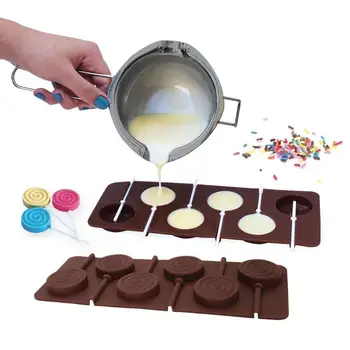 Nové Prstencového Lízatko Formy DIY Pečenie Silikónové 3D Ručné Pop Bulík Palice Lízatko Cukroví Čokoládový dort dekorácie Plesní