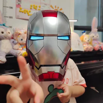 Marvel Iron Man Prilba 1:1 Mk5 Ovládanie Hlasom Oči Svetlo Zberateľské Model Hračky Pre Dospelých Elektrické Nositeľné Hračka Vianočné Darčeky
