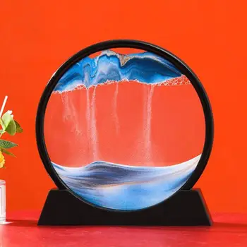 Umelecké Maľovanie na Hlboké More Sandscape Tečie Piesku 3D presýpacích hodín Hlboké-morský Piesok Scény Home Art Obraz sklárskeho Piesku Kolo Dekor