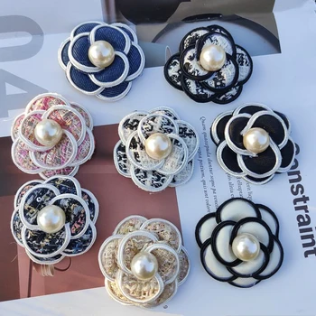 Nový Príchod Pearl Camellia Kvet patch pre Ženy vyhovovali dekorácie DIY Módne Šperky Príslušenstvo Škvrny na Oblečení