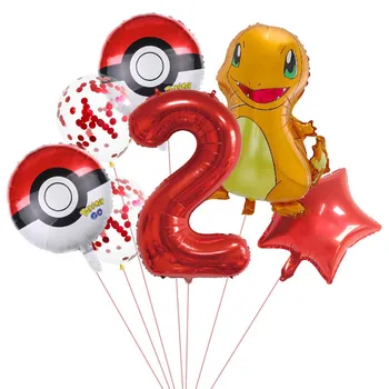 7pcs Pokémon Pikachu Balón Balón Party Dekorácie Dodávky Squirtle Bulbasaur Narodeninovej Party Vrecku Balón Darček Obrázok Hračky