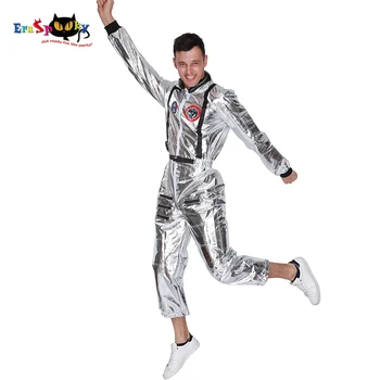Eraspooky Plus veľkosť Astronaut Kostým mužov spaceman Halloween kostýmy pre dospelých Jeden kus cosplay Cudzie Karneval Party Oblečenie