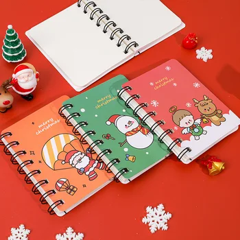Vianočné Notebook Memo Karikatúra Roztomilý Malý Knihy Vianočný Stromček Elk Vzor Kancelárske Potreby Kancelárske Potreby