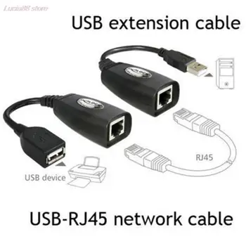 Ethernet Extender USB 2.0 Mužov a Žien Cat6 Cat5 Rj45 LAN Ethernet Siete Extender Repeater Adaptér Converter Kábel