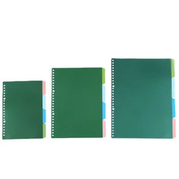 4 Hárky A4 A5 B5 Notebook Stránke Binder Candy Farby PP Loose-leaf Kryt Index Delič Oddeľovač Notebook Príslušenstvo, kancelárske potreby