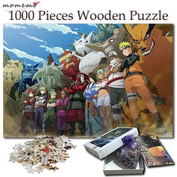 MOMEMO Anime Drevené Puzzle 1000 Kusov Anime Všetky Jinchuuriki Chvostom Zver Skladačka Puzzle pre Dospelých Kreslených Vzor Puzzle Hry