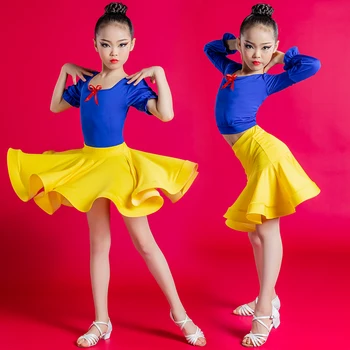 Nové Deti Latinské Tanečné Šaty Jar Leto Dievčatá Latinskej Praxi Oblečenie Stupeň Skúšky Súťaže Predpisov Kostýmy