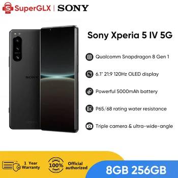 Originál Sony Xperia 5 IV 5G Smartphone Snapdragon 8 Gen 1 5000mAh Batérie IP65/68 odolnosť proti vode, 6.1