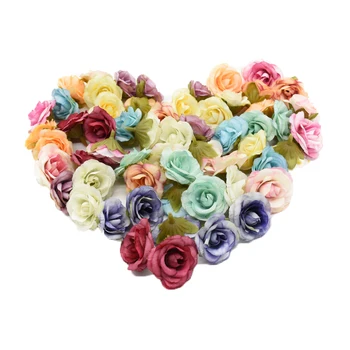 20Pcs 4Cm Multicolor Hodváb Ruže Domov Svadobná Výzdoba, Vianočný Veniec Malé Kvety pre Remeslá Diy Scrapbooking Umelé Kvety