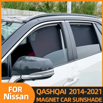 Pre Nissan QASHQAI J11 2014-2021 Magnetické Auto Slnečník Predné Sklo Rám Opona Zadné Bočné Okná Slnko Odtiene